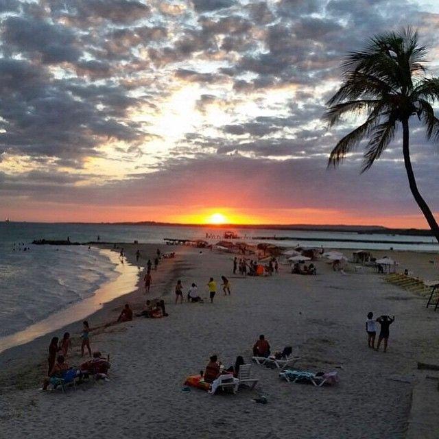 Playa El Yaque en Isla de Margarita, Venezuela